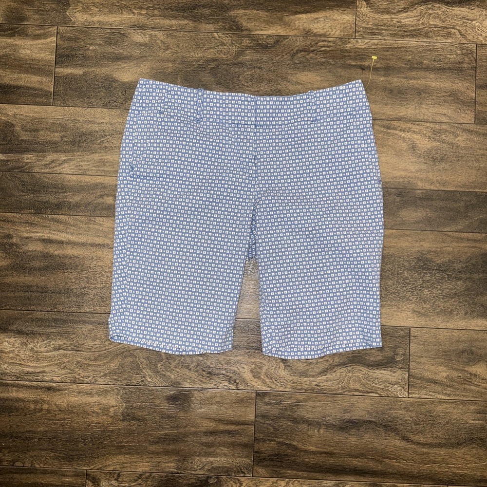 Ann Taylor Shorts Kate Fit Stretch Flat Front Bermuda Shorts Women's 8 Floral